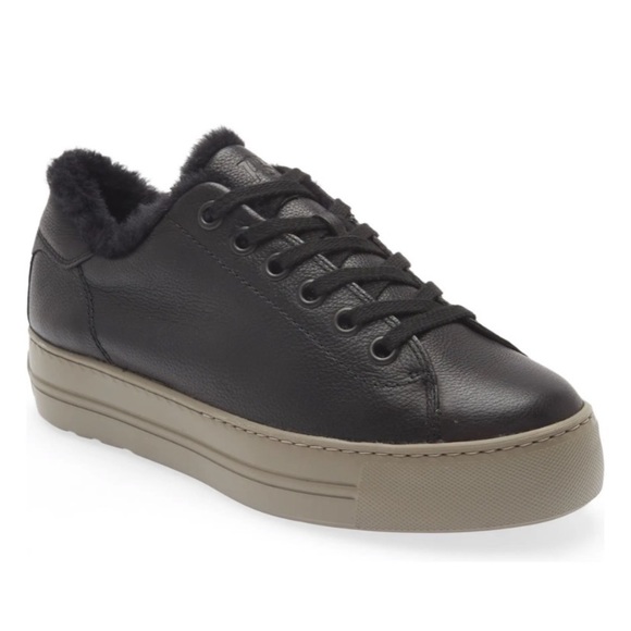 Fluff Faux Fur Lined Platform Sneaker.Never Worn, in Box